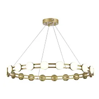 Люстра подвесная ЛЕД Монро (Monro) SL6610.203.20 ST-Luce белая на 1 лампу, основание золотое в стиле современный кольца Люстра подвесная ЛЕД Монро (Monro) SL6610.203.20 ST-Luce белая на 1 лампу, основание золотое в стиле современный кольца